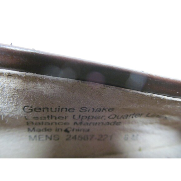 Stacy Adams Genuine Snake Brown Leather Tassel Loafers Mens Size US 8 M - Picture 10 of 12